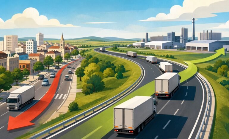 Ilustração conceitual do novo anel viário ligando Leme ao Distrito Industrial